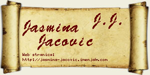 Jasmina Jačović vizit kartica